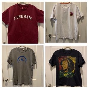 4 Men’s Graphic T-Shirts Medium & Large